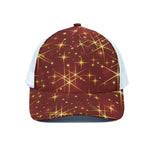 Christmas Sparkle Print White Mesh Trucker Cap