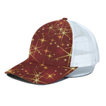 Christmas Sparkle Print White Mesh Trucker Cap