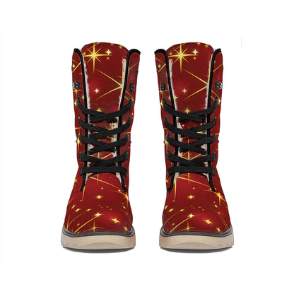 Christmas Sparkle Print Winter Boots