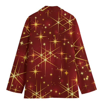 Christmas Sparkle Print Women's Blazer