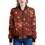 Christmas Sparkle Print Women's Bomber Jacket