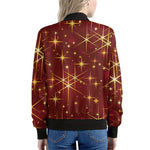 Christmas Sparkle Print Women's Bomber Jacket