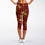 Christmas Sparkle Print Women's Capri Leggings