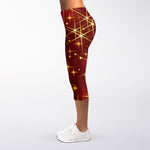 Christmas Sparkle Print Women's Capri Leggings