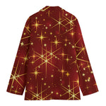 Christmas Sparkle Print Women's Cotton Blazer