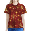 Christmas Sparkle Print Women's Polo Shirt
