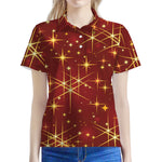 Christmas Sparkle Print Women's Polo Shirt