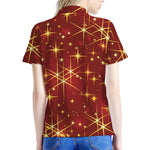 Christmas Sparkle Print Women's Polo Shirt