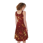 Christmas Sparkle Print Women's Sleeveless Dress