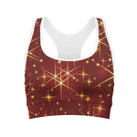 Christmas Sparkle Print Women's Sports Bra