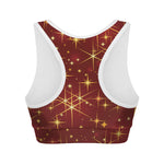 Christmas Sparkle Print Women's Sports Bra