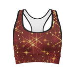 Christmas Sparkle Print Women's Sports Bra