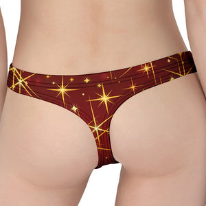 Christmas Sparkle Print Women's Thong