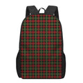 Christmas Tartan Pattern Print 17 Inch Backpack