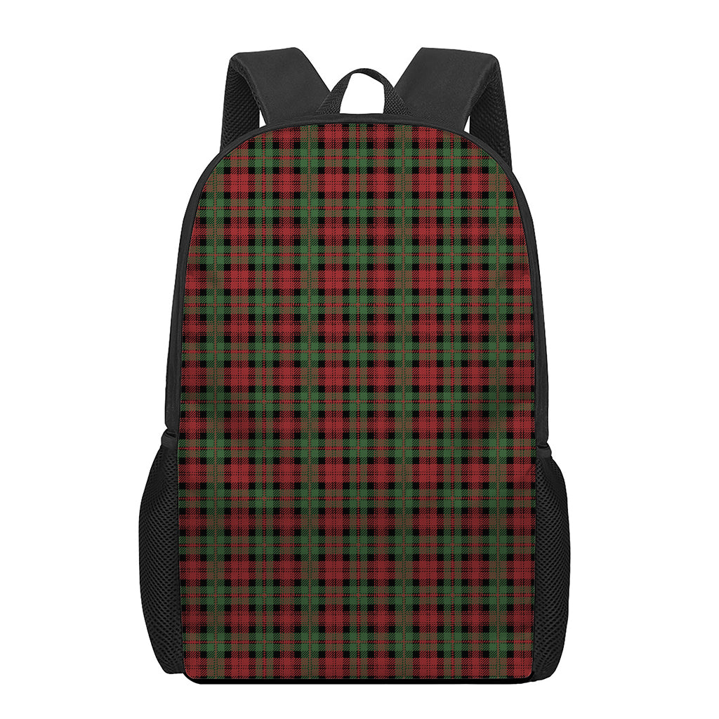 Christmas Tartan Pattern Print 17 Inch Backpack