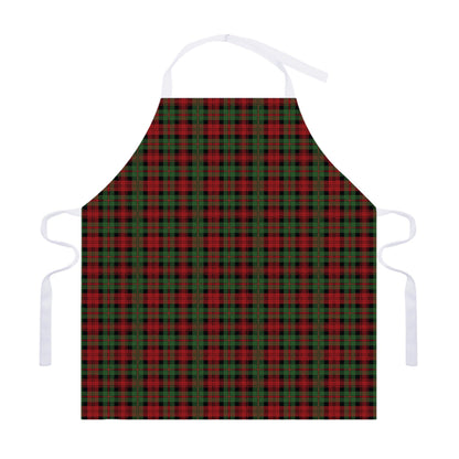 Christmas Tartan Pattern Print Adjustable Apron