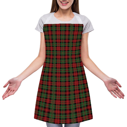 Christmas Tartan Pattern Print Adjustable Apron