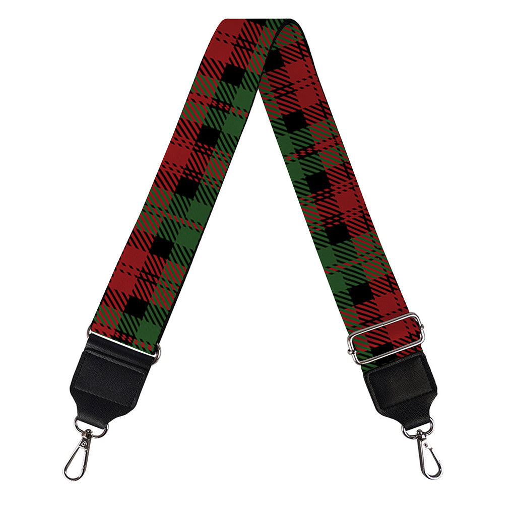 Christmas Tartan Pattern Print Bag Strap