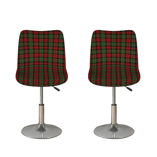 Christmas Tartan Pattern Print Bar Stool Covers