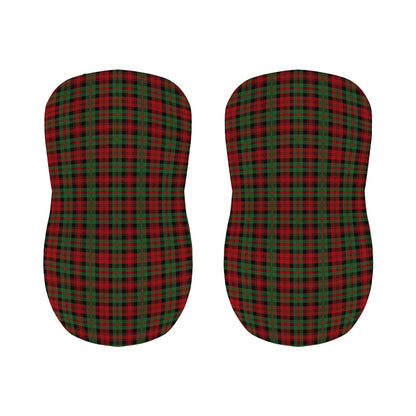Christmas Tartan Pattern Print Bar Stool Covers