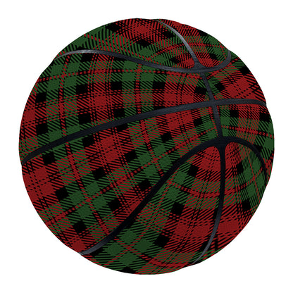 Christmas Tartan Pattern Print Basketball