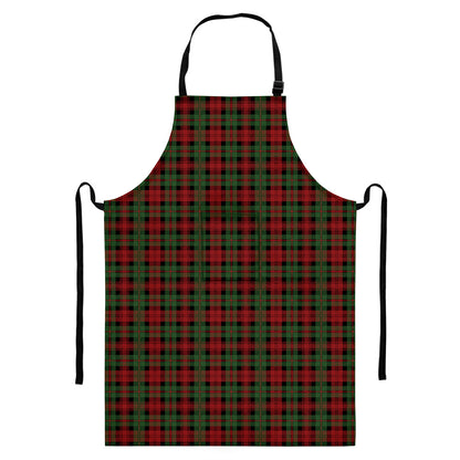 Christmas Tartan Pattern Print Bib Apron With Pocket