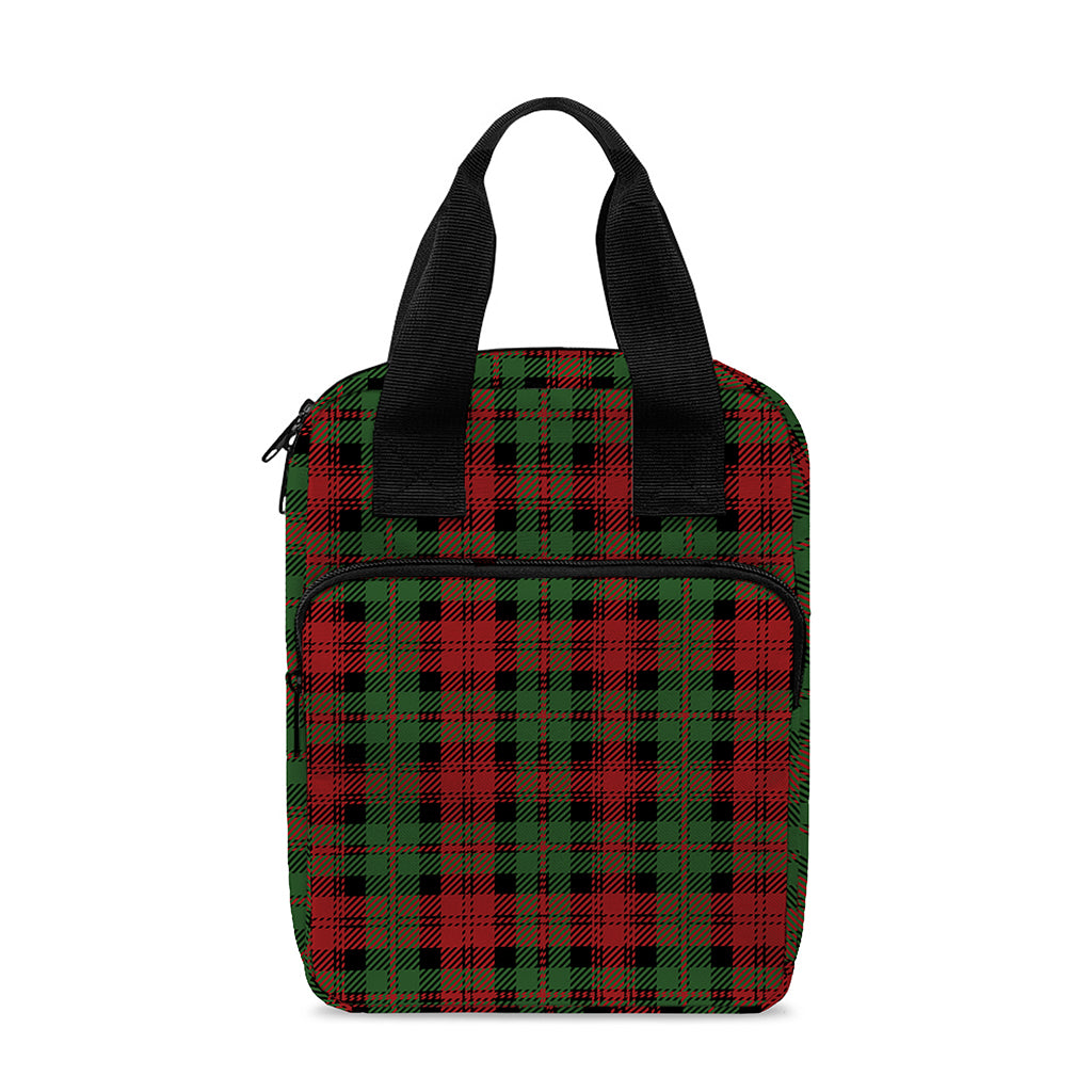 Christmas Tartan Pattern Print Bible Tote Bag