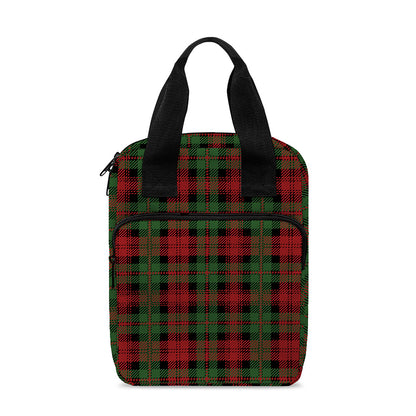 Christmas Tartan Pattern Print Bible Tote Bag