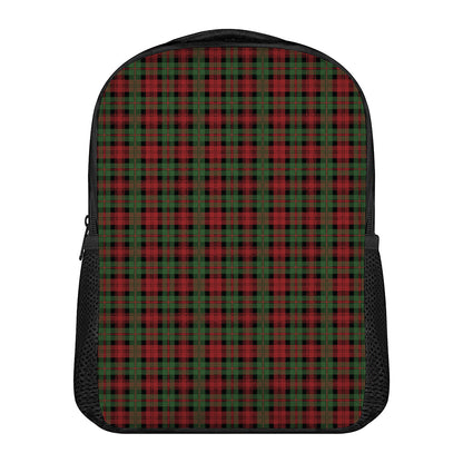 Christmas Tartan Pattern Print Casual Backpack