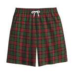Christmas Tartan Pattern Print Cotton Shorts