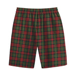 Christmas Tartan Pattern Print Cotton Shorts
