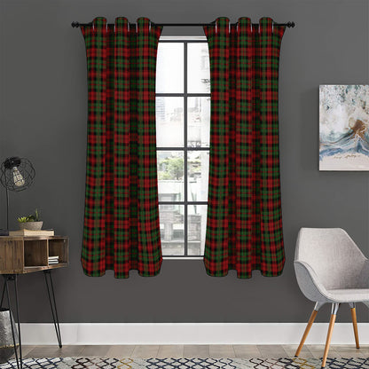Christmas Tartan Pattern Print Curtain