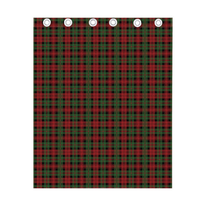 Christmas Tartan Pattern Print Curtain