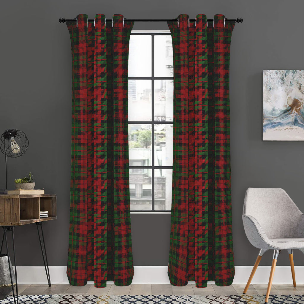 Christmas Tartan Pattern Print Curtain