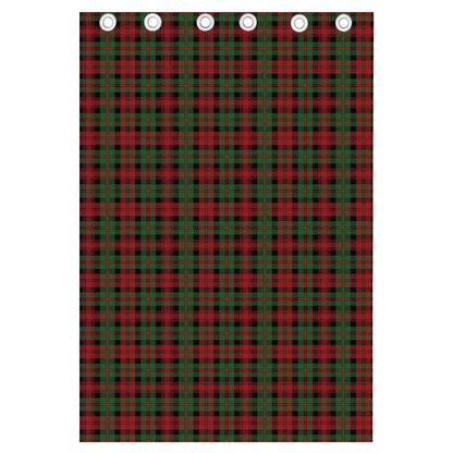 Christmas Tartan Pattern Print Curtain