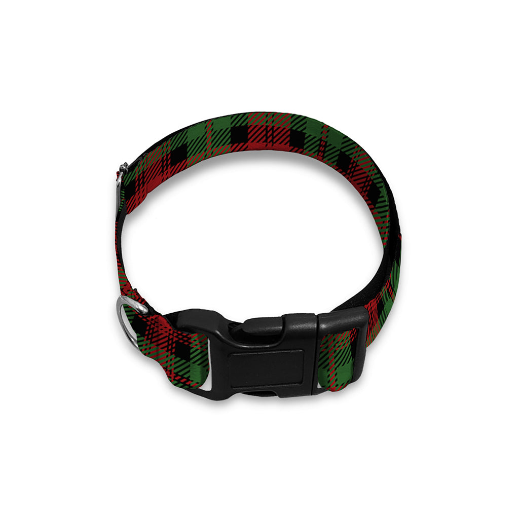 Christmas Tartan Pattern Print Dog Collar