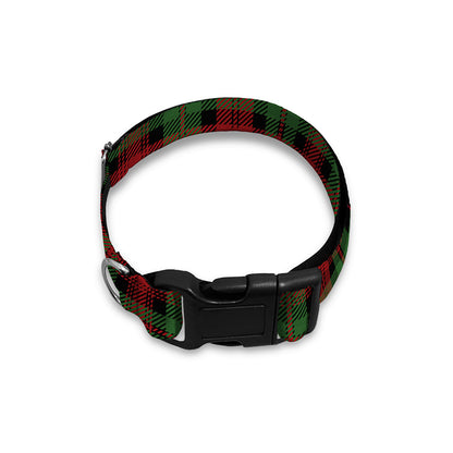 Christmas Tartan Pattern Print Dog Collar