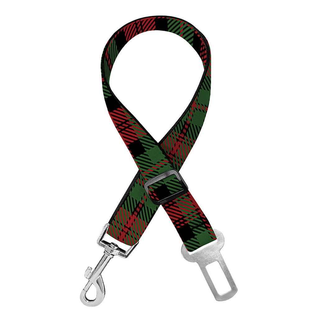 Christmas Tartan Pattern Print Dog Seat Belt