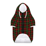 Christmas Tartan Pattern Print Dog Zip Up Hoodie