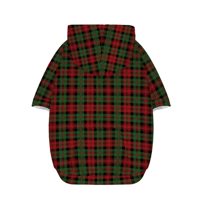 Christmas Tartan Pattern Print Dog Zip Up Hoodie