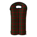 Christmas Tartan Pattern Print Double Neoprene Wine Tote