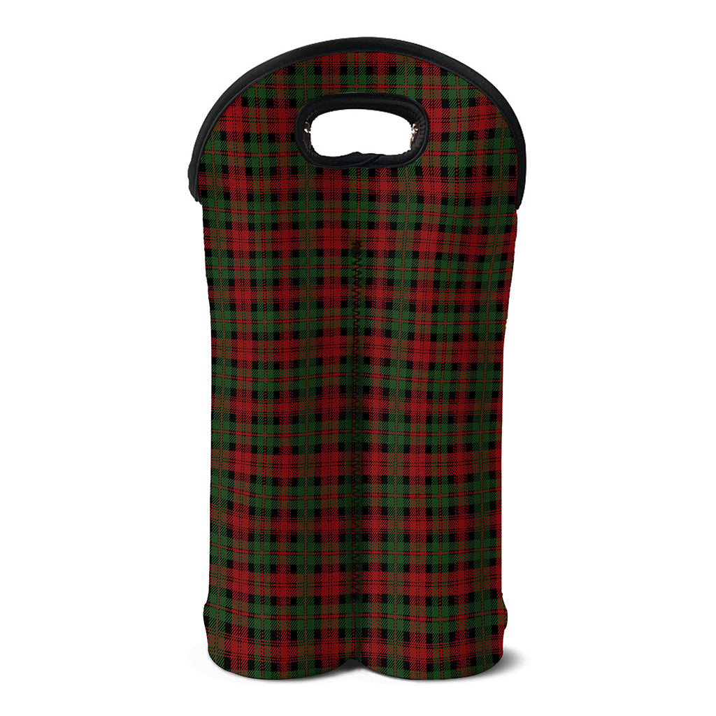 Christmas Tartan Pattern Print Double Neoprene Wine Tote
