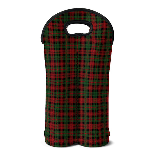 Christmas Tartan Pattern Print Double Neoprene Wine Tote