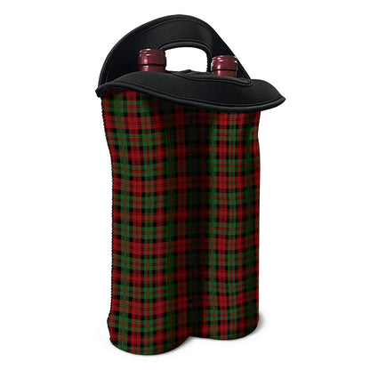 Christmas Tartan Pattern Print Double Neoprene Wine Tote