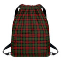 Christmas Tartan Pattern Print Drawstring Backpack