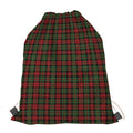 Christmas Tartan Pattern Print Drawstring Bag