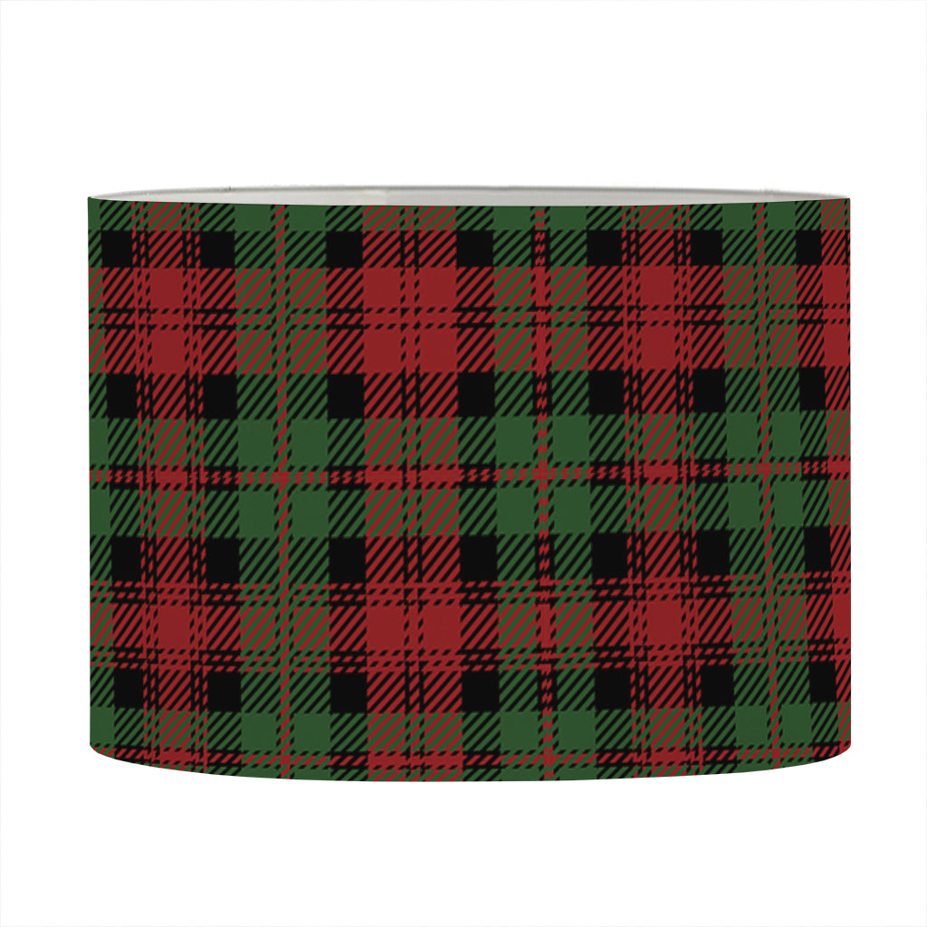 Christmas Tartan Pattern Print Drum Lamp Shade