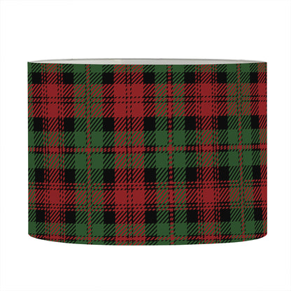 Christmas Tartan Pattern Print Drum Lamp Shade