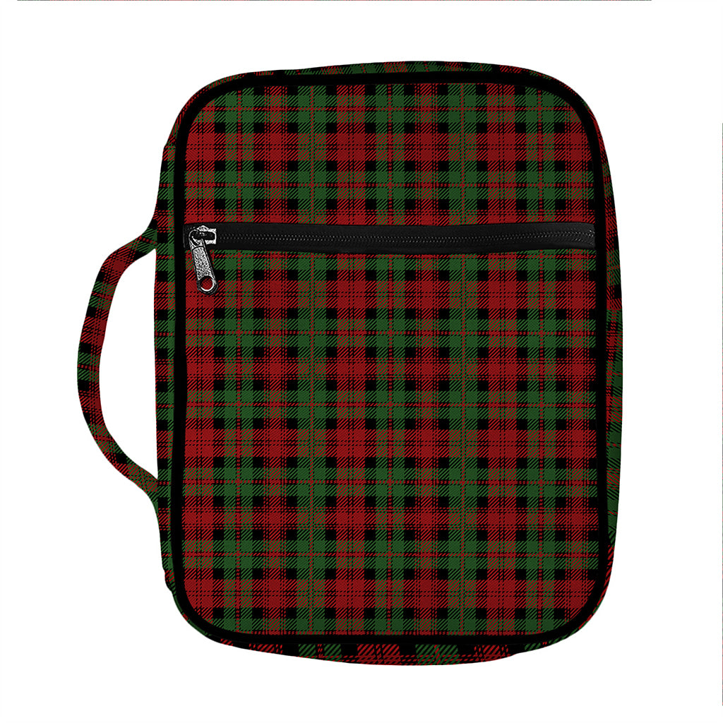 Christmas Tartan Pattern Print Front Pocket Bible Bag