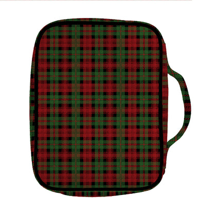 Christmas Tartan Pattern Print Front Pocket Bible Bag